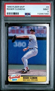 1990 Fleer MVP Roger Clemens # 8 PSA 9 Mint Red Sox - Bild 1 von 2