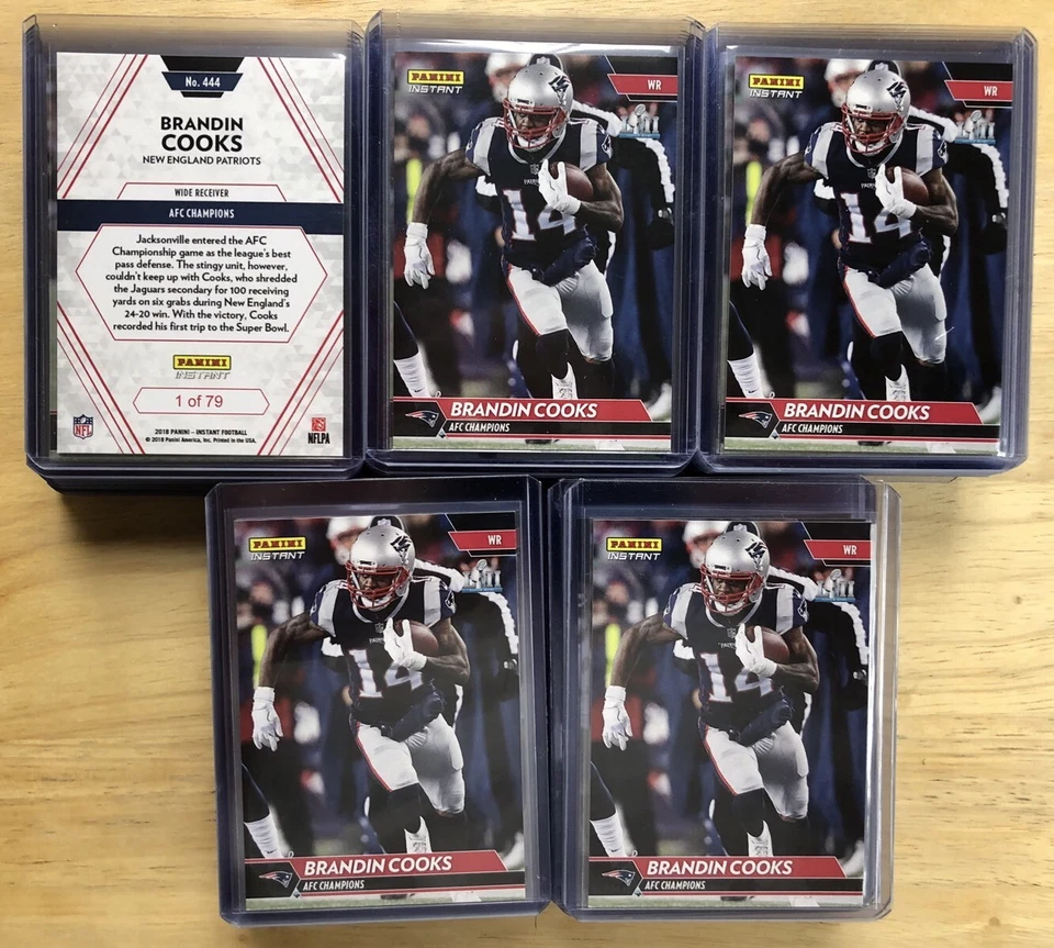 (5) 2017 PANINI INSTANT AFC CHAMPS BRANDIN COOKS CARD 1 Of 79 - Image 1 of 1