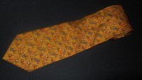 New Jos A Bank Tie Burnt Orange Leaf Printed Designer Silk Luxury Leaves Necktie
