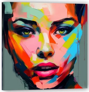 Faces art Pop Modern  Bild Top Mega Wandbild Aktuell Kunst FC31 - Picture 1 of 2