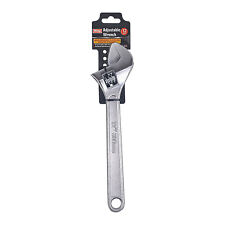 KING 6" 8" 10" 12" Inch Open-End ADJUSTABLE WRENCH, Chrome-Plated Steel Spanner