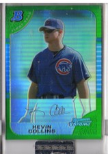 2005 Bowman Chrome Green Refractors Cubs Baseball Card #245 Kevin Collins /225