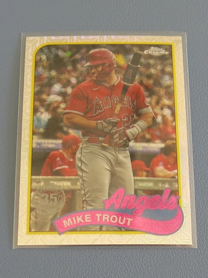 2024 Topps Chrome #T89C-17 Mike Trout Silver Pack Mojo Refractor 1989 35th Anniv - Image 1 of 1