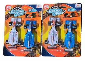 2x Packs of Racing Cars Pull Back & Go for Kids Set, 4 Cars in Total - Free P&P - Picture 1 of 3