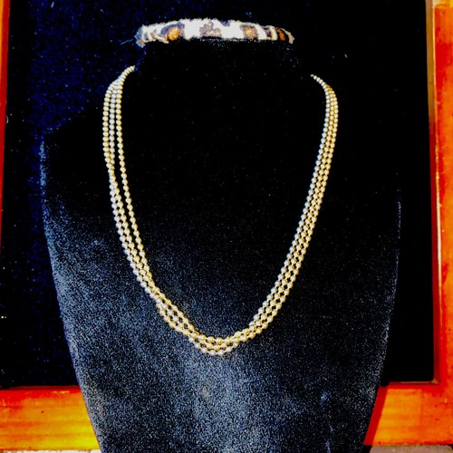 VETEMENTS Collana donna 3 toni 8 16" bigiotteria costume moda