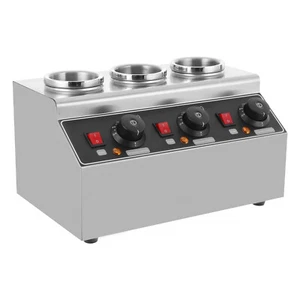 3 Flaschen Elektrischer Soßenwärmer Maschine Heiße Schokolade Erwärmen 240W 50Hz - Bild 1 von 8