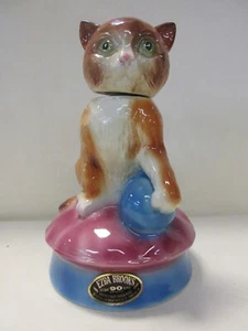 EZRA BROOKS GATITO SOBRE ALMOHADA GATO JARRA VACÍA 1975 VACÍA - Imagen 1 de 9