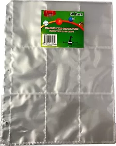 Maniche in plastica raccoglitore album protettore carte 9 tasche x 50 pagine - baseball - Foto 1 di 1