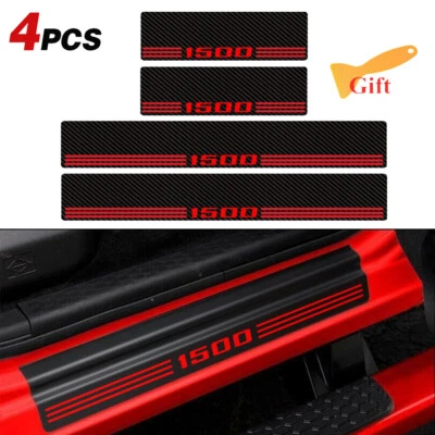 JJMY 4X Para RAM 1500 2015+ Rojo Fibra de Carbono Cubierta Protector Adhesivo Foto 1 de 4