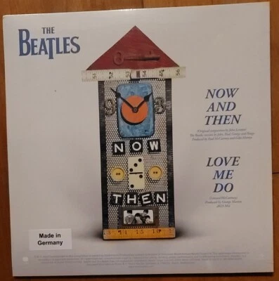 The Beatles -Now And Then, Exclusive Edition 7" Blue/White Marble 45 RPM - Image 1 of 2