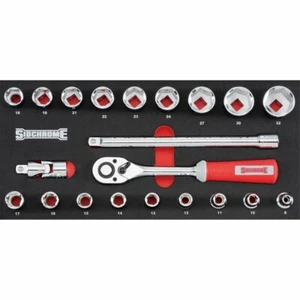 Sidchrome 1/2” Metric Socket Set 6 POINT - 21 Piece - GENUINE - SCMT31221 NEW - Picture 1 of 3