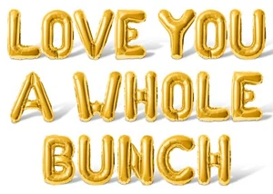 LOVE YOU A WHOLE BUNCH Letter Balloon Banner - DIY Bridal Shower Party Supplies - Picture 1 of 55