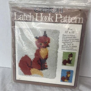 Vintage Caron Latch Hook Fox Pattern 12x15 New 3045 1977 - Picture 1 of 8