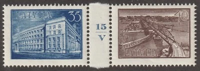 EDSROOM-O18577 Letonia B96a-966 MNH 1938 completo semi postal CV$7 Foto 1 de 2