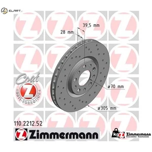 2x BRAKE DISC 110.2212.52 FOR ALFA ROMEO 939 A6.000 1.9L 939 A4.000 1.8L 4cyl - Picture 1 of 9