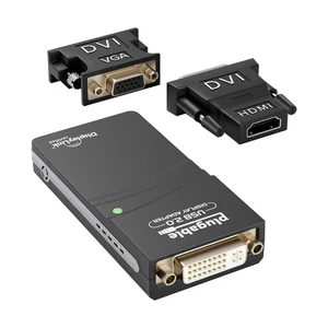 Adaptador de gráficos de video enchufable USB 2.0 a DVI VGA o HDMI para múltiples monitores - Imagen 1 de 8