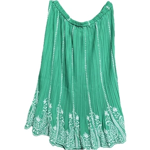 Vgt Anthony Richards Pleated Skirt 4X Green White Secretary Floral Women’s Boho - Picture 1 of 11