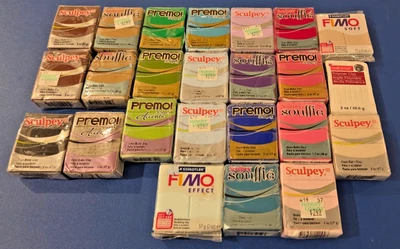 Sculpey III/Premo! Sculpey/Fimo Modeling Clay Lot of 24 2oz Packs Various Colors - Image 1 of 4