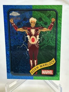 2025 Topps Chrome Marvel Adam Warlock #144 Blue and Green Shimmer Refractor /199 - Picture 1 of 2
