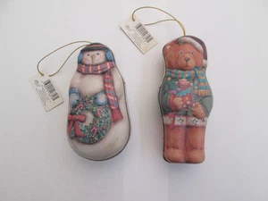 DUE ADDOBBI DA APPENDERE ALBERO DI NATALE IN METALLO NUOVI - Foto 1 di 4