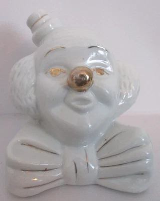 White & Gold Porcelain Clown Money Box Coin Bank Vintage Moneybox Japanese? [7] - Image 1 of 4