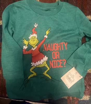 Dr. Seuss Christmas T-Shirt 12 Months Santa Grinch New With Tags Unisex Tee A7 - Image 1 of 2