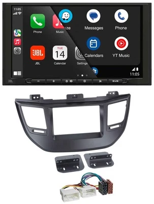 JBL MP3 DAB Bluetooth USB 2DIN Autoradio für Hyundai Tucson ab 15 schwarz - Bild 1 von 4
