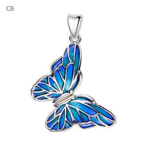 Schmetterling Halskette Anhänger - Sterling Silber Geburtstagsgeschenk für sie Mädchen Frauen - Bild 1 von 6