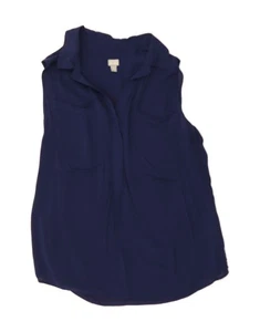 CONVERSE Womens Sleeveless Shirt Blouse UK 16 Large Navy Blue Rayon BM11 - Picture 1 of 4
