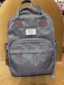 RUVALINO Grey Large Diaper Bag Backpack Multifunction Travel Maternity New - Picture 1 of 9
