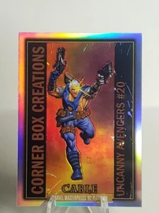 2024 Marvel Masterpieces 92 Platinum Corner Box Creations RAINBOW CB-20 CABLE - Bild 1 von 2