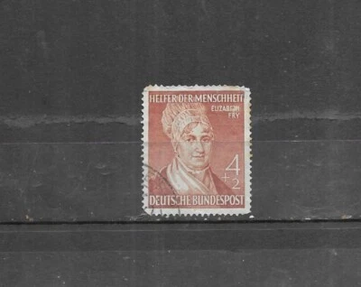 GERMANY. 1952. ELIZABETH FRY. VERY FINE USED . AS PER SCAN. - Image 1 of 3