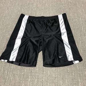 Vintage Nike Shimmer Dazzle Basketball Shorts Herren L schwarz silber Streifen Baggy - Bild 1 von 11