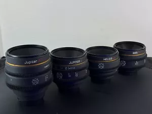 Rehouse Cine Soviet Set 37 58 85 135 Lenses Helios Mir Jupiter Jupiter Canon EF - Picture 1 of 24