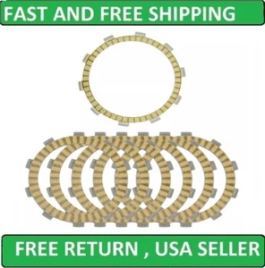 Clutch Friction Plates for Honda CB450SC Nighthawk 450 1982 1983 1984 1985 1986 - Picture 1 of 7
