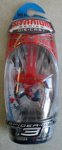 MOC 2007 HASBRO TITANIUM SERIES MARVEL SPIDER-MAN 3 SPIDER-MAN DIE-CAST FIGURE Cover