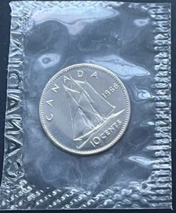 CANADA 1968 Uncirculated 10 Cent Dime, from a Royal Canadian Mint Proof Like set - Picture 1 of 1