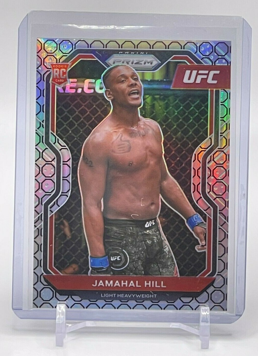 2021 Panini UFC Prizm JAMAHAL HILL Silver OCTAGON Prizm Refractor Rookie #7/8 RC