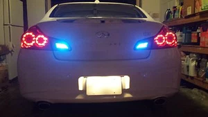 Blue LED Reverse Lights/Back Up For Infiniti G35 2003-2008 2004 2005 2006 2007 - Picture 1 of 2