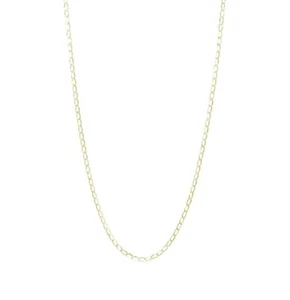 18K YELLOW GOLD PAPERCLIP LINK CHAIN 20.1” LENGTH - ITALIAN GOLD CHAIN - Picture 1 of 7