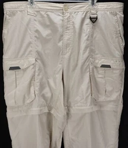 COLUMBIA PANTS LONG SHORT CONVERTIBLE PFG NYLON PERFORMANCE FISHING GEAR 42 X 32 - Picture 1 of 11