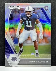 Micah Parsons 2021 Prizm Draft SILVER PRIZM ROOKIE #136 Nittany Lions Cowboys RC - Foto 1 di 2