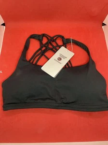 Sujetador deportivo yoga para mujer Queenieke con correa de soporte ligero, torso negro, talla 8/10 - Imagen 1 de 3