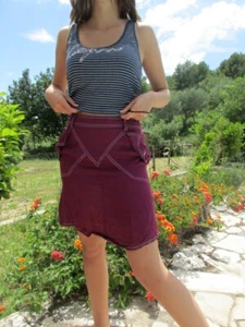 Jupe en lin occasion Armani violet Taille 36 - Imagen 1 de 8