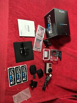 GoPro Hero 4 Silver Camera Bundle Accessories No SD Card - Image 1 of 4