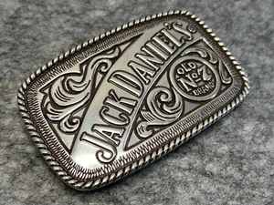 Fibbia cintura 2005 Jack Daniels vecchia n. Rettangolo tono peltro argento 7, 5007JD - Foto 1 di 6