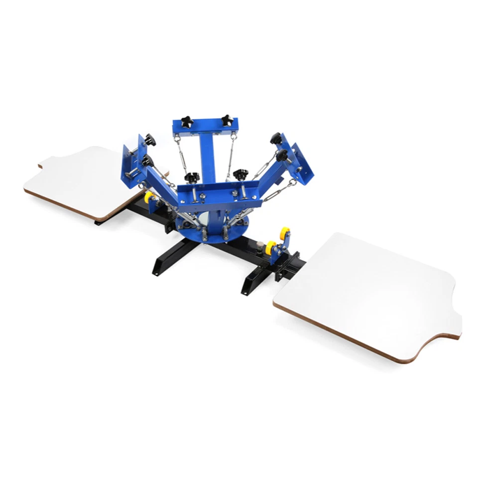4 Color 2 Station Silk Screen Printing Equipment T-Shirt Printing Press Machine - Image 1 of 4