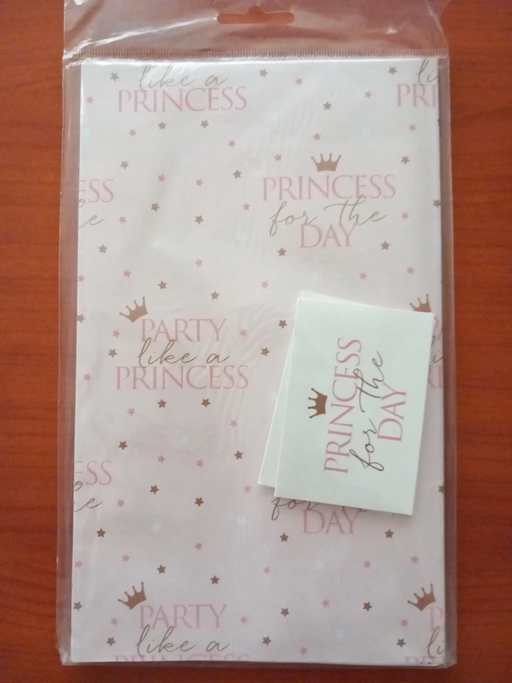 "Princess For A Day"Gift Wrap 72cm X 52 cm  Approx, - Image 1 of 3