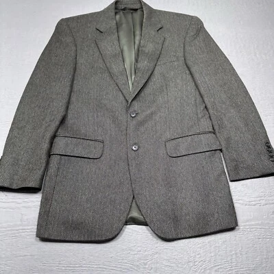 Blazer Jos A Bank Para Hombre 38 Verde Lana Espiga Dos Botones Pecho Único Foto 1 de 4