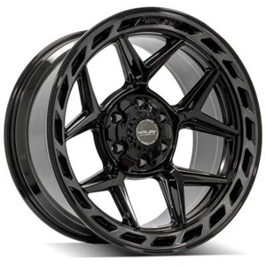 4PLAY Wheel 20x10 6x135 + 6x139.7 GM Chevy RAM 4P55 Black Wheel (1) - Picture 1 of 5